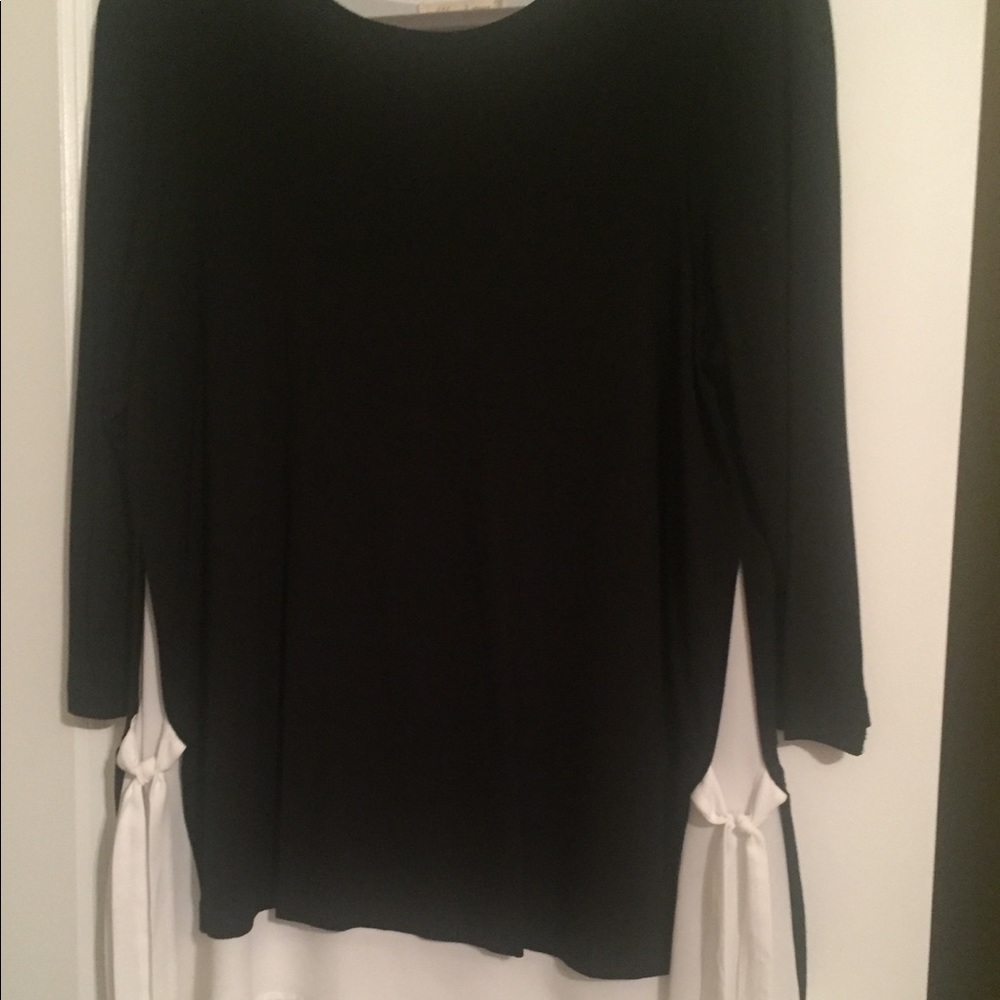 Black and white blouse